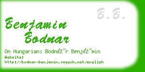 benjamin bodnar business card